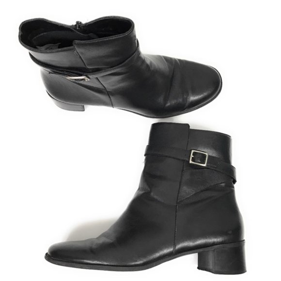naturalizer black ankle boots